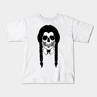 Wednesday Skull Drawing Kids T-Shirt